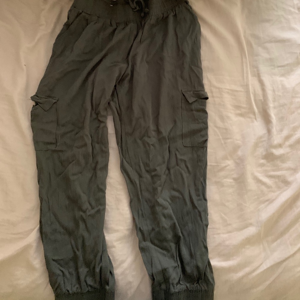 LA heart army green joggers.